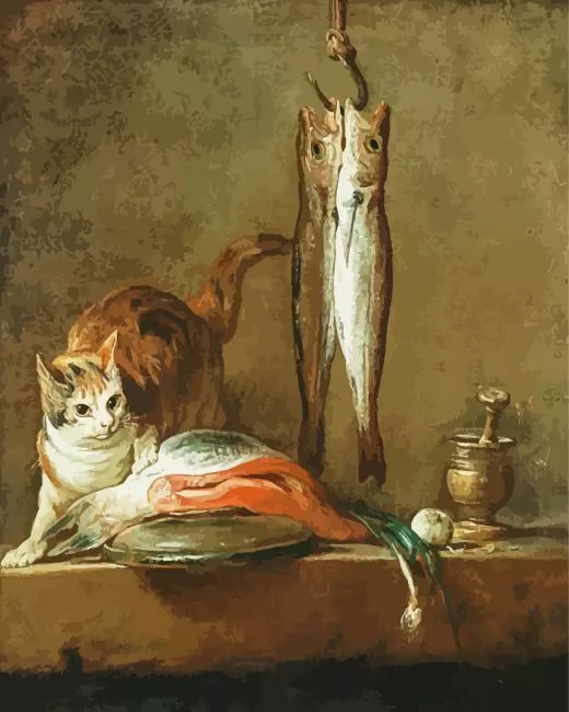 cat stealing fish Diamond Paintings Cat Stealing Fish Diamond Painting