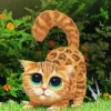 Cat With Big Eyes Diamond Painting