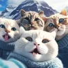 Cats Group Selfie Diamond Painting