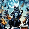 Cats Playing Instruments Diamond Painting