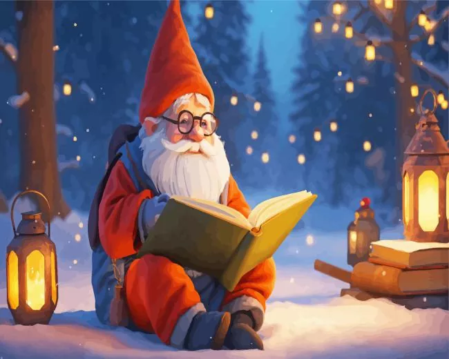 christmas gnome Diamond By Numbers Christmas Gnome Diamond Painting