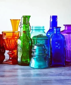Colored Glass Bottles Diamond Painting