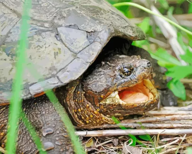 common snapping turtle Diamond Paintings Common Snapping Turtle Diamond Painting