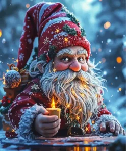 Cool Gnome Christmas Art Diamond Painting