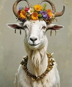 Cool Goat Crown Art Diamond Painting