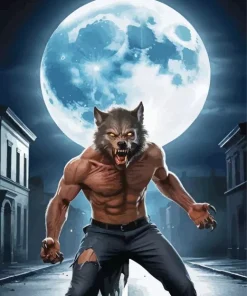 Cool Scary Werewolf Art Diamond Painting