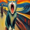 Cool Scream Cat Diamond Painting