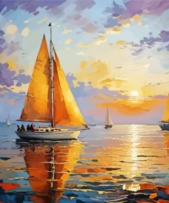 Cool Sea At Sunset Diamond Painting
