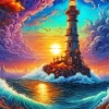Cool Seascape Lighthouse Art Diamond Painting