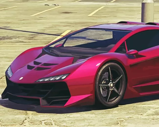 cool zentorno Diamond With Numbers Cool Zentorno Diamond Painting