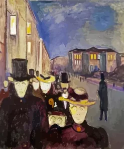 Evening On Karl Johan Street Diamond Painting