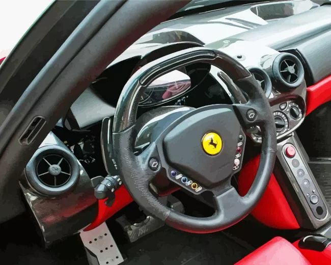 ferrari steering wheel Diamond Paintings Ferrari Steering Wheel Diamond Painting