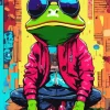 Frog With Glasses Diamond Painting