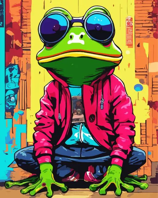 frog with glasses Diamond Paintings Frog With Glasses Diamond Painting