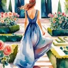 Girl Flowy Dress Diamond Painting