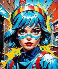 Girl Pop Art Diamond Painting