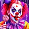 Girl Scary Clown Diamond Painting