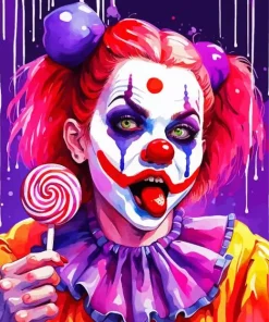 Girl Scary Clown Diamond Painting