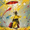 Girl Umbrella Diamond Painting