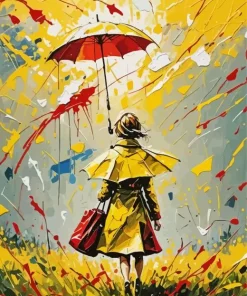 Girl Umbrella Diamond Painting