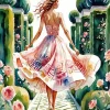 Girls Flowy Dress Diamond Painting