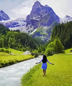 Glacier Rosenlaui Art Diamond Painting