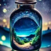 Glass Bottle Galaxy Diamond Painting