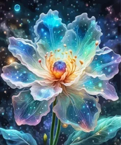 Glass Daffodil Flower Diamond Painting