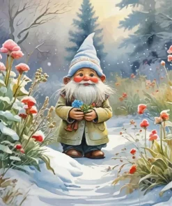 Gnome Winter Art Diamond Painting