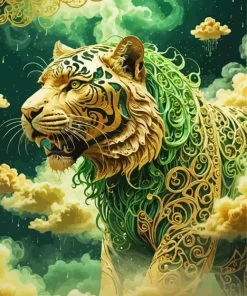 Golden Tiger Art Diamond Painting