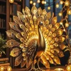 Gold Peacock Art Diamond Painting