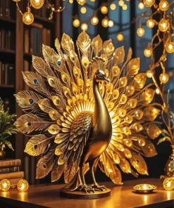 Gold Peacock Art Diamond Painting