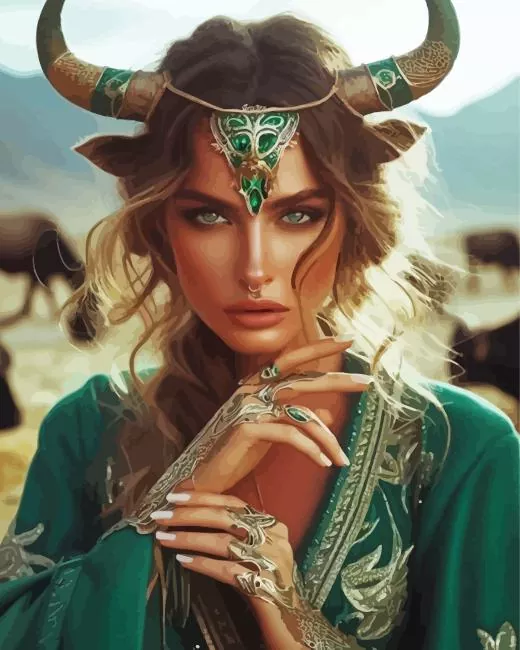 green girly taurus Diamond Paintings Green Girly Taurus Diamond Painting