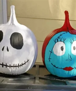 Jack And Sally Pumpkin Diamond Painting