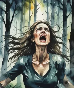 Lady Screaming Out Diamond Painting