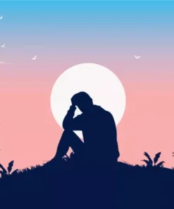 Lonely Sad Man Diamond Painting