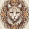 Mandala Cat Face Diamond Painting
