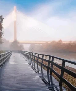 Misty Bridge Diamond Painting