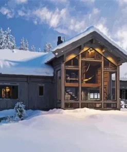 Mountain House Diamond Painting