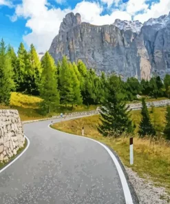 Mountain Road Landscape Diamond Painting