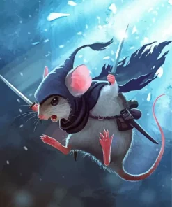 Mouse Warrior Diamond Painting
