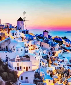 Night In Greece Diamond Painting