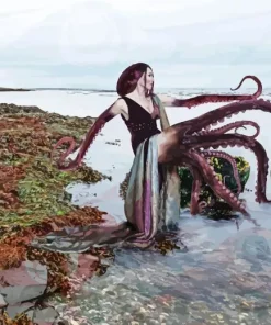 Octopus Woman Diamond Painting