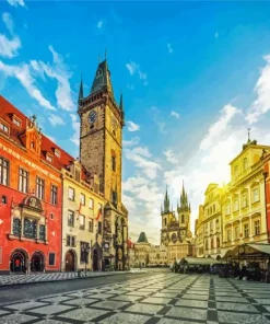 Old Town Square Diamond Painting