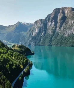 Oppstrynsvatn Lake Diamond Painting