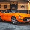 Orange Datsun Car Diamond Painting