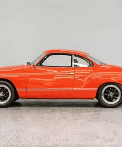 Orange Karmann Ghia Diamond Painting
