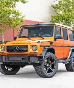 Orange Mercedes G63 Diamond Painting