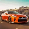Orange Nissan Gtr Diamond Painting
