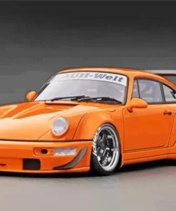 Orange Rwb Porsche Diamond Painting